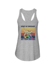 SORRY MY DINOSAUR ATE YOUR UNICORN Ladies Flowy Tank tile