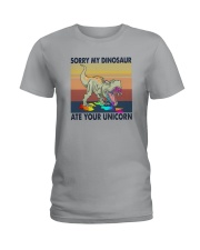 SORRY MY DINOSAUR ATE YOUR UNICORN Ladies T-Shirt tile