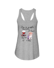 SIMPLE WOMAN LOVE WINE AND CATS Ladies Flowy Tank thumbnail