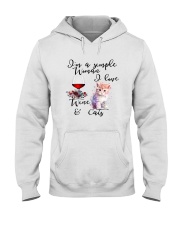 SIMPLE WOMAN LOVE WINE AND CATS Hooded Sweatshirt thumbnail