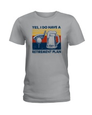 RETIREMENT PLAN GOLF AND BEER Ladies T-Shirt tile