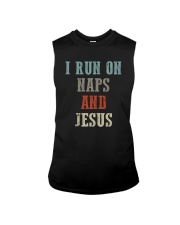 I RUN ON NAPS AND JESUS Sleeveless Tee tile