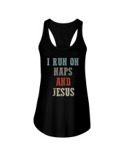 I RUN ON NAPS AND JESUS Ladies Flowy Tank tile