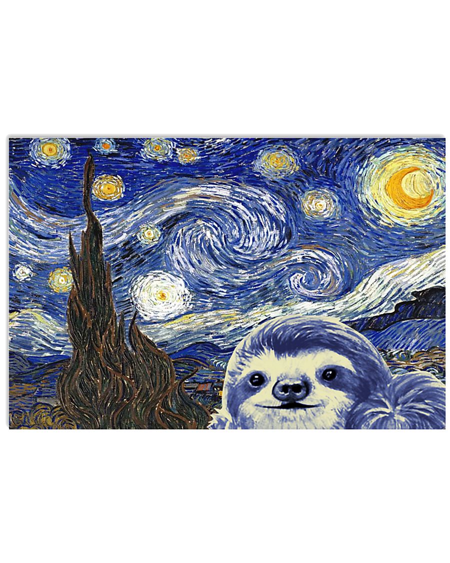 STARRY NIGHT SLOTH 24x16 Poster