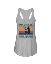 I'M NOT A TOMBOY BUT I'M NOT A GIRLY GIRL Ladies Flowy Tank tile