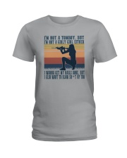 I'M NOT A TOMBOY BUT I'M NOT A GIRLY GIRL Ladies T-Shirt tile