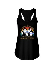 PENGUINS MAKE ME HAPPY HUMANS MAKE MY HEAD HURT Ladies Flowy Tank thumbnail