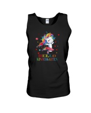 HELLO KINDERGARTEN UNICORN Unisex Tank tile