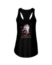 HELLO KINDERGARTEN UNICORN Ladies Flowy Tank tile
