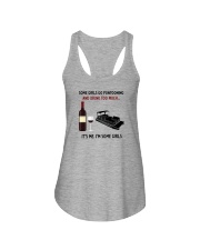 SOME GIRLS GO PONTOONING AND DRINK TOO MUCH Ladies Flowy Tank tile