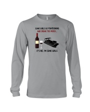 SOME GIRLS GO PONTOONING AND DRINK TOO MUCH Long Sleeve Tee tile