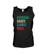 HUSBAND DADDY GAMER HERO Unisex Tank tile