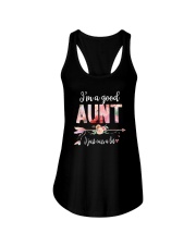 I'M A GOOD AUNT Ladies Flowy Tank thumbnail