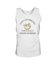 LAZY IS VERY STRONG WORD Unisex Tank thumbnail
