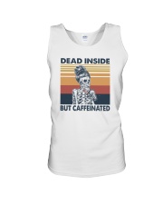 DEAD INSIDE BUT CAFFEINATED Unisex Tank tile