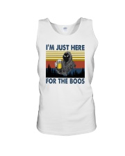 I'M JUST HERE FOR THE BOOS Unisex Tank tile