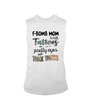 F-BOMB MOM TATTOOS PRETTY EYES THICK THIGHS Sleeveless Tee tile