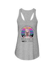 AND A LITTLE GO FUCK YOURSELF Ladies Flowy Tank tile
