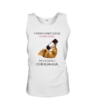 A WOMAN NEEDS WINE AND CHIHUAHUA Unisex Tank thumbnail