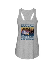 TOUGH ENOUGH TO BE A DOG MOM AND CAMPING QUEEN Ladies Flowy Tank tile
