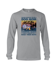TOUGH ENOUGH TO BE A DOG MOM AND CAMPING QUEEN Long Sleeve Tee tile