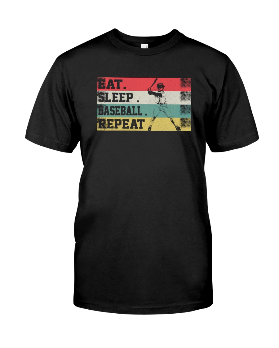 EAT SLEEP BASEBALL REPEAT Classic T-Shirt