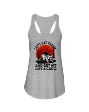 LET'S EAT TRASH AND GET HIT BY A CAR Ladies Flowy Tank tile