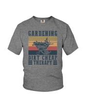 GARDENING DIRT CHEAP THERAPY 1 Youth T-Shirt tile
