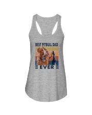BEST PITBULL DAD EVER Ladies Flowy Tank tile