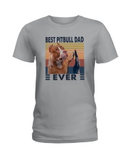 BEST PITBULL DAD EVER Ladies T-Shirt tile
