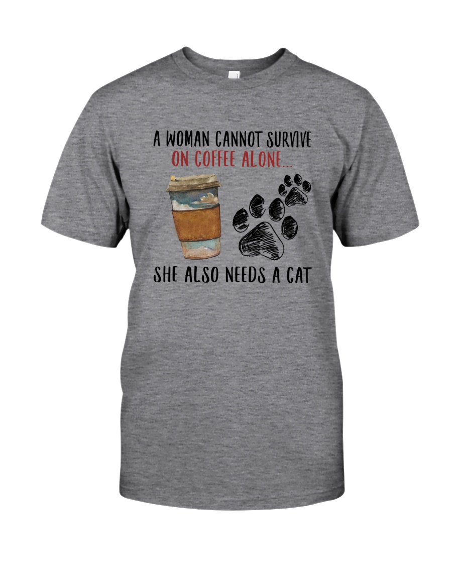 WOMAN SURVIVE ON COFFEE AND A DOG Classic T-Shirt