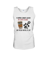 WOMAN SURVIVE ON COFFEE AND A DOG Unisex Tank thumbnail