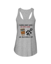 WOMAN SURVIVE ON COFFEE AND A DOG Ladies Flowy Tank thumbnail