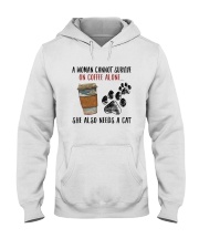 WOMAN SURVIVE ON COFFEE AND A DOG Hooded Sweatshirt thumbnail