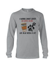 WOMAN SURVIVE ON COFFEE AND A DOG Long Sleeve Tee thumbnail