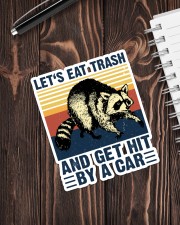 LET'S EAT TRASH NAD GET HIT BY A CAR VINTAGE Sticker - Single (Vertical) aos-sticker-single-vertical-lifestyle-front-05