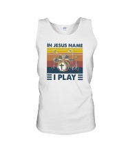 IN JESUS NAME I PLAY Unisex Tank tile