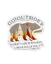 GO OUTSIDE BEAR Sticker - 4 pack (Vertical) front