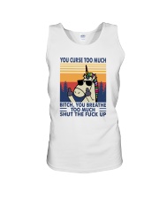 YOU CURSE TOO MUCH UNICORN Unisex Tank tile
