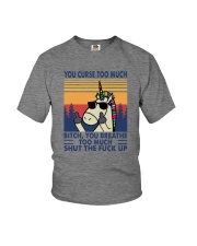 YOU CURSE TOO MUCH UNICORN Youth T-Shirt tile