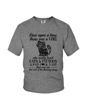 A Girl Who Really Loved CATs And Tattoos Youth T-Shirt thumbnail