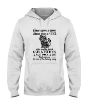 A Girl Who Really Loved CATs And Tattoos Hooded Sweatshirt thumbnail