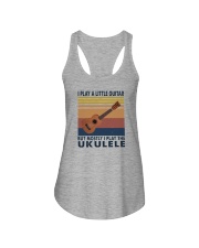 I PLAY A LITTLE GUITAR Ladies Flowy Tank tile