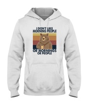 I DON'T HATE MORNING PEOPLE BEAR Hooded Sweatshirt tile