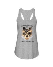 EASILY DISTACTED BY RACCOONS AND SKULLS Ladies Flowy Tank tile