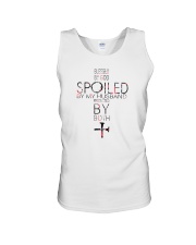 BLESSED BY GOD SPOILED BY MY HUSBAND Unisex Tank tile