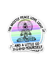 I'M MOSTLY PEACE LOVE AND LIGHT YOGA GIRL Sticker - 4 pack (Vertical) front