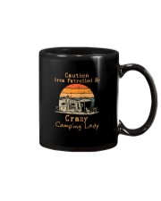 CAUTION AREA PATROLLED BY CRAZY CAMPING LADY Mug thumbnail