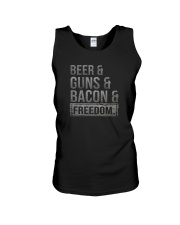 BEER GUNS BACON FREEDOM Unisex Tank tile