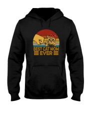 BEST CAT MOM EVER VINTAGE Hooded Sweatshirt thumbnail